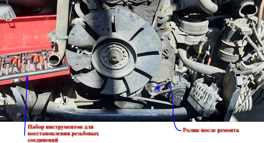 Восстановление резьбы в блоке цилиндров двигателя